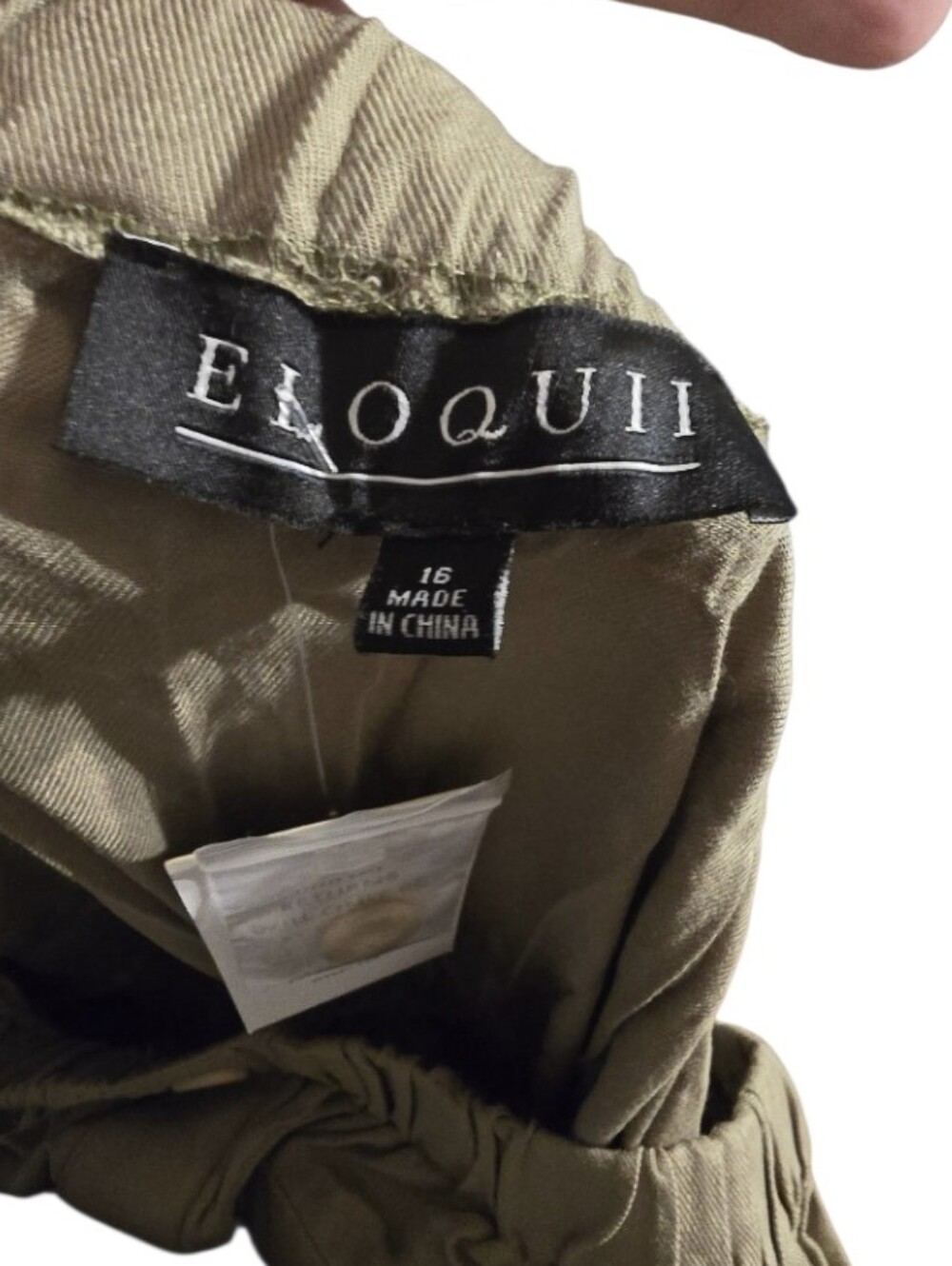 Eloquii Olive Off-Shoulder Utility Jumpsuit Size 16 NWT - Picture 4 of 6